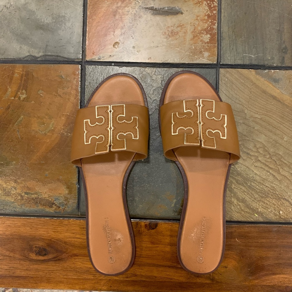 Tory Burch, women’s size 10, camel colored sandals